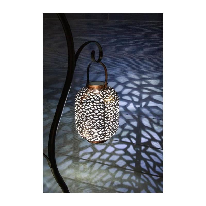 Lanterne solaire GALIX G2002 cuivre - Éclairage LED blanc - H35 cm