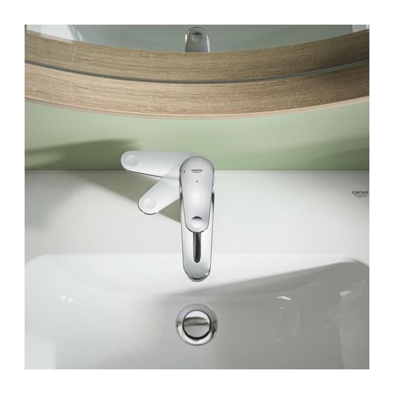 Mitigeur lavabo monocommande GROHE Swift - Chromé - Taille M - Économie d'eau