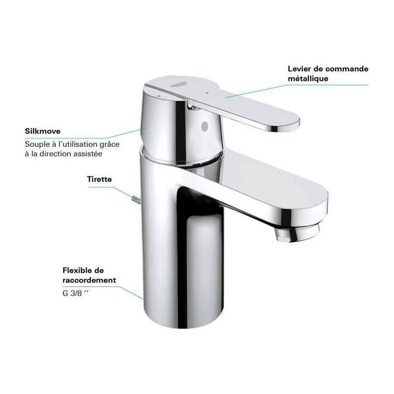 Mitigeur lavabo GET monocommande chromé - GROHE