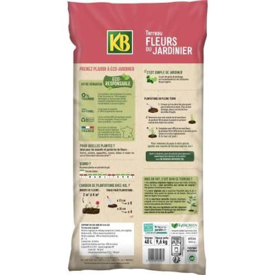 Terreau pour fleurs du jardinier UAB 40L - Terreau de qualité supérieure