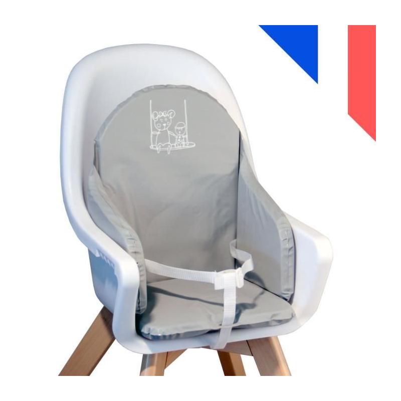 Coussin Chaise Haute Bébé LOOPING | PVC Imperméable, Sangles, Fabriqué en France