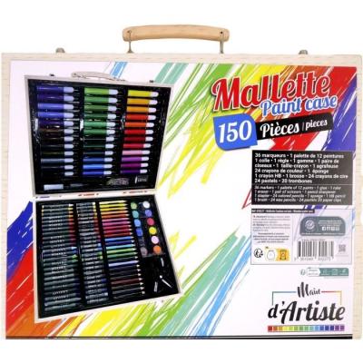 Mallette de dessin MAIN D'ARTISTE 150 Pièces - Loisir Créatif
