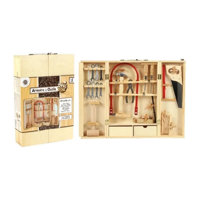Armoire à outils en bois PLANETE BOIS - 25 pcs - FSC