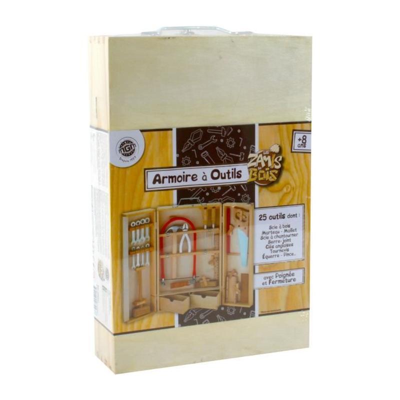 Armoire à outils en bois PLANETE BOIS - 25 pcs - FSC