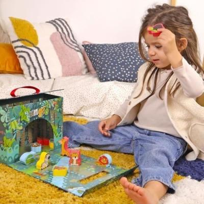 Jeu enfant Safari en bois - 10 pièces FSC - À partir de 18 mois