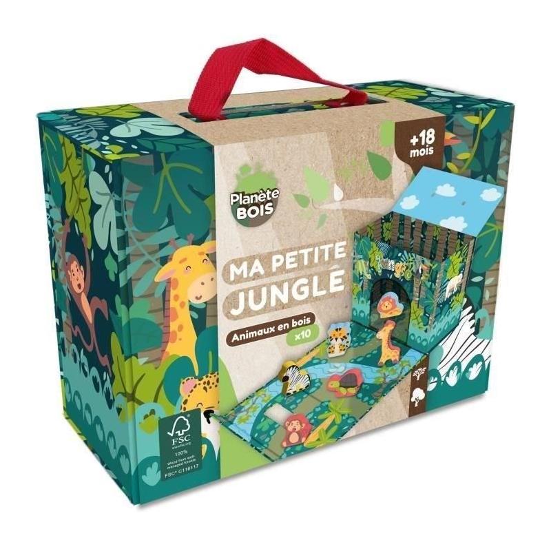 Jeu enfant Safari en bois - 10 pièces FSC - À partir de 18 mois