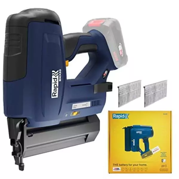 Cloueuse électrique - RAPID - BNX50 - Batterie 18V - Pour clous n°8/20-50mm - Boîte sans batterie - (5001501)