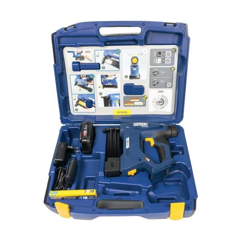 Agrafeuse à batterie 18V RAPID - BTX606 - Coffret complet
