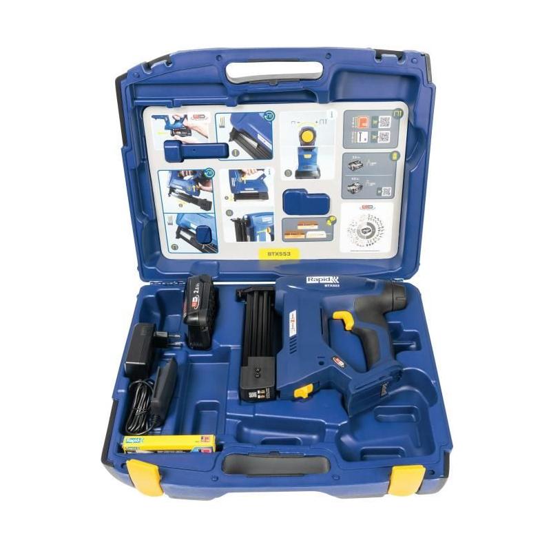 Agrafeuse à batterie 18V RAPID BTX553 - Coffret complet