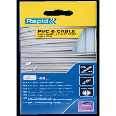 Bâtons de colle Rapid 12 mm - 48 bâtons PVC - Résine