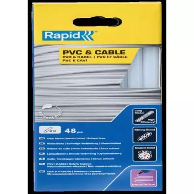Bâtons de colle Rapid 12 mm - 48 bâtons PVC - Résine