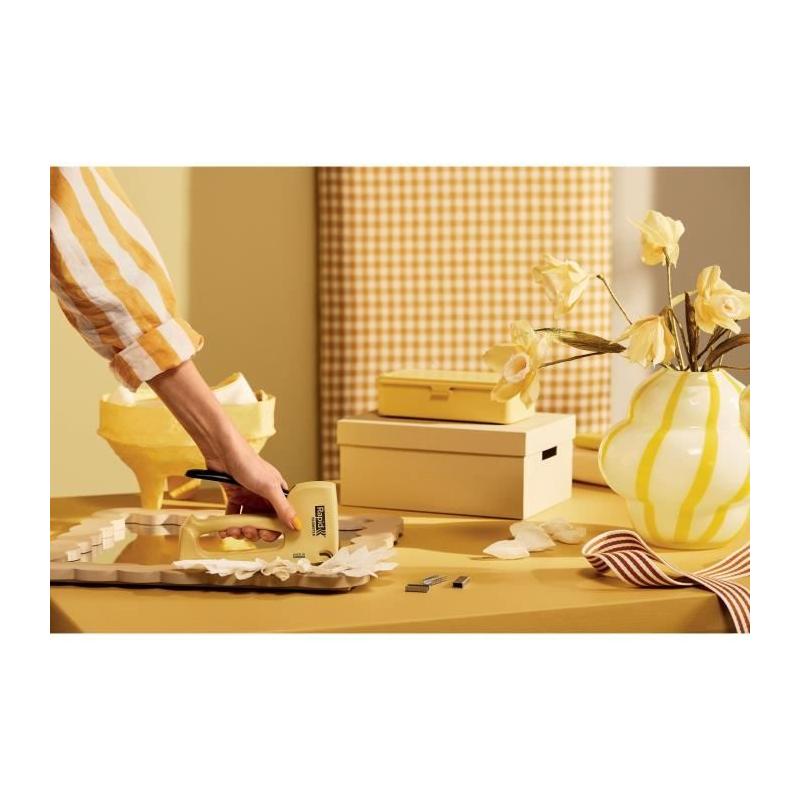 Agrafeuse R53 SoS Blomster - Jaune Fleur - Compacte et Colorée
