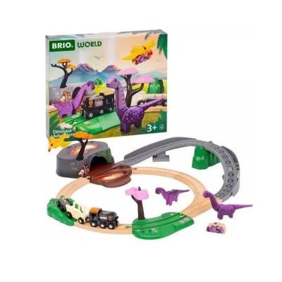 BRIO Circuit Aventure Dinosaure 21 pièces - Jeu sans Pile - Dinosaures Inclus