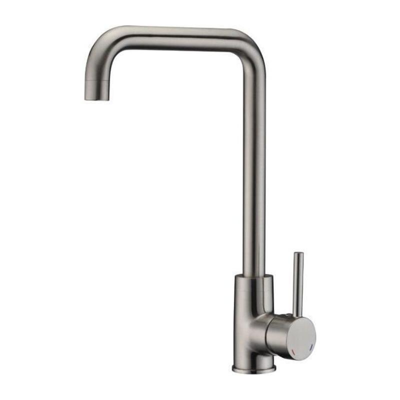 ROUSSEAU Robinet de cuisine Kiloo - Gris inox