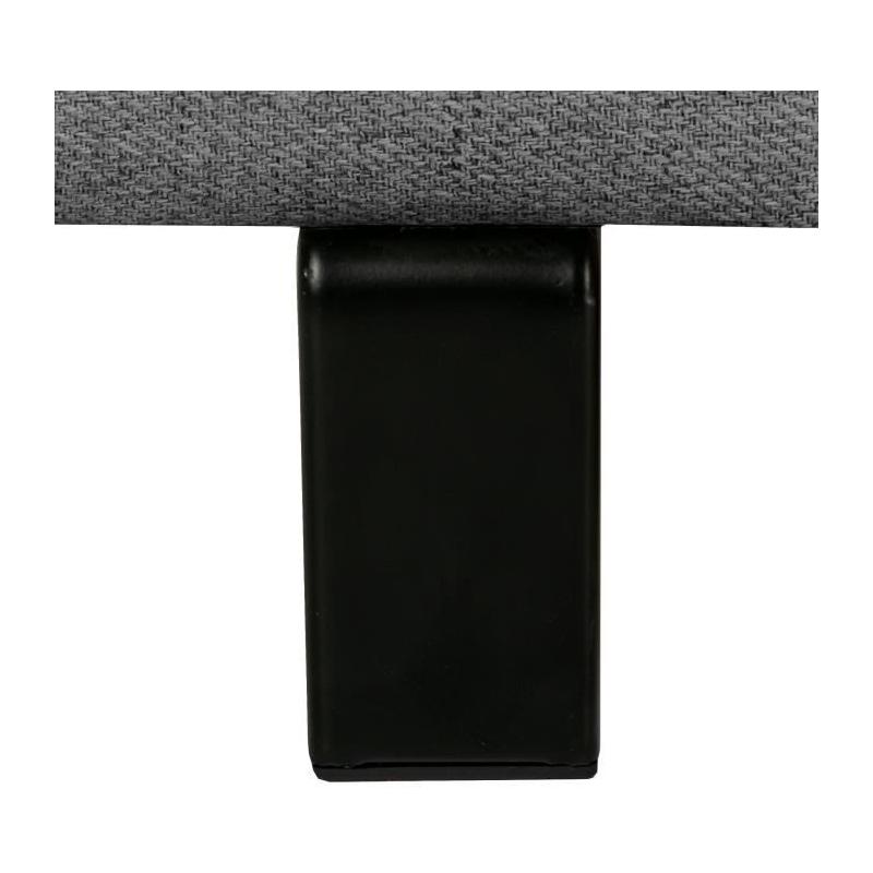 Canapé d'angle convertible STAN - Tissu Anthracite - Réversible