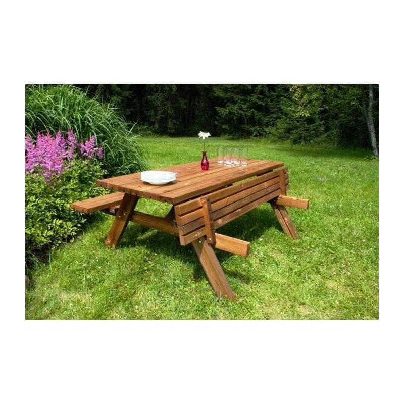 Table forestière en Pin du Nord PEFC - Parfaite pour 8 personnes