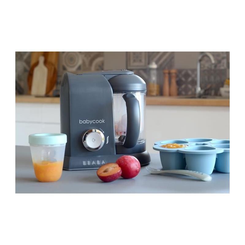 BÉABA Babycook Solo - Robot Bébé 4 en 1 Mixeur-Cuiseur - Gris Foncé