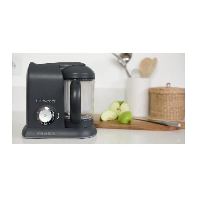 BÉABA Babycook Solo - Robot Bébé 4 en 1 Mixeur-Cuiseur - Gris Foncé