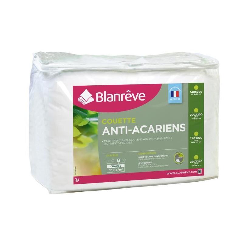 Couette chaude Percale Made in France - Anti-acariens - 350g/m²