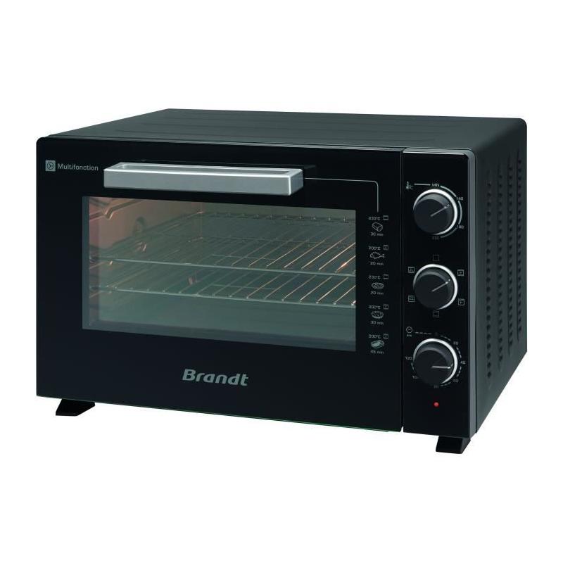 Four Multifonction BRANDT 46L 1800W Noir - Tournebroche FC469MUB