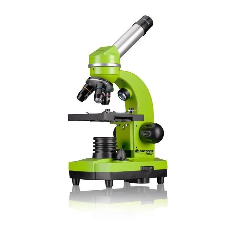 Microscope étudiant BIOLUX SEL - BRESSER JUNIOR - kit d'expérimentation - vert