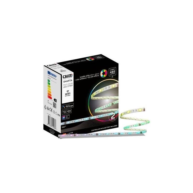 Ruban LED Intelligent CALEX 2M - Couleurs RGB, CCT 2700-6500K