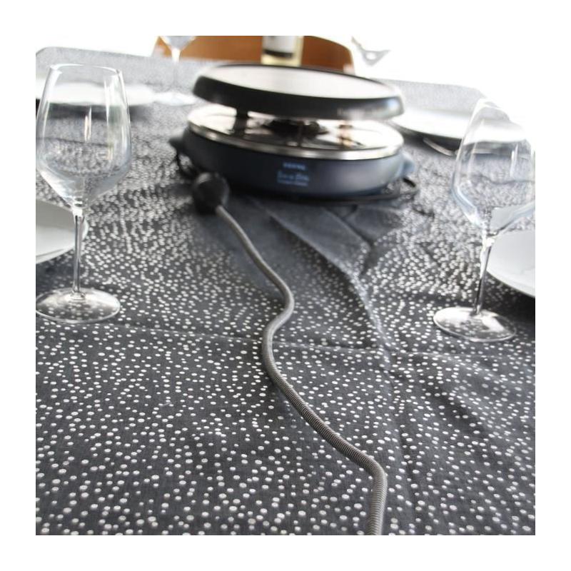 Rallonge textile noire 5m 3x1,5mm² - Design noir/blanc