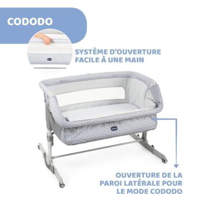 Berceau cododo Next2Me Dream Silver - Chicco - Hauteur réglable
