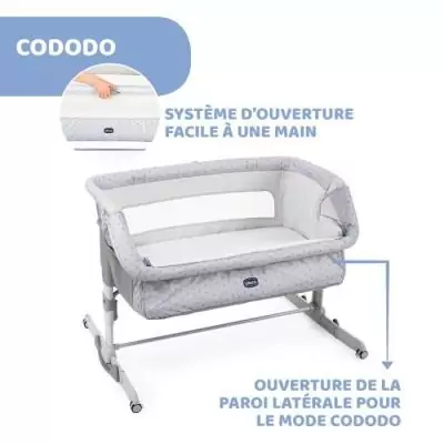 Berceau cododo Next2Me Dream Silver - Chicco - Hauteur réglable