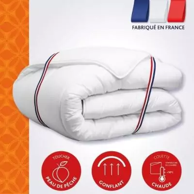 Couette chaude Patagonie blanche 200x200 cm - Label Plus responsable