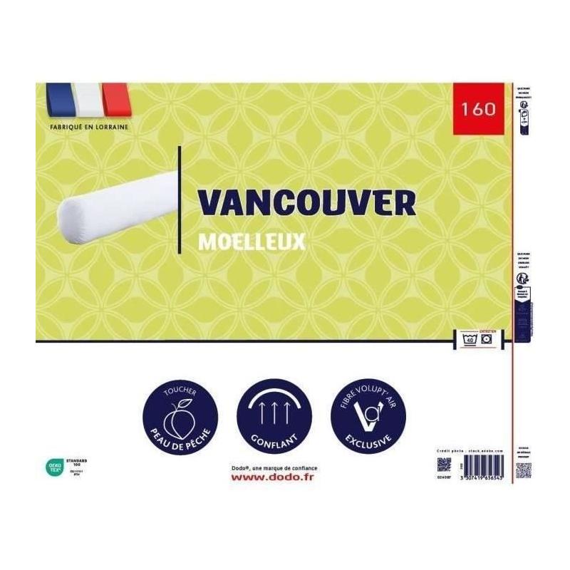 Traversin VANCOUVER 160 cm - Confort et qualité DODO