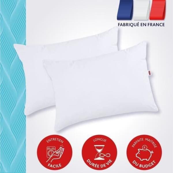 DODO Lot de 2 oreillers Tendance 50x70 cm- 100% Polyester