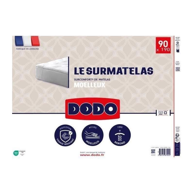 Surmatelas DODO - 90x190 cm: Confort écoresponsable Oeko-Tex