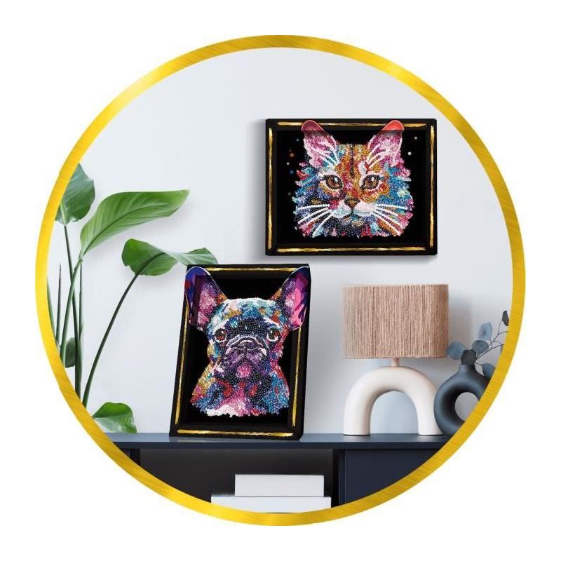 Kit loisir créatif LANSAY - Sequins Pop art chien - 14 ans+