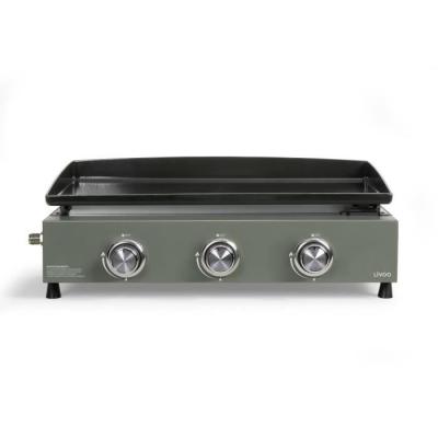 Plancha gaz LIVOO DOC324 3 brûleurs - Vert / Noir - Spécial BBQ