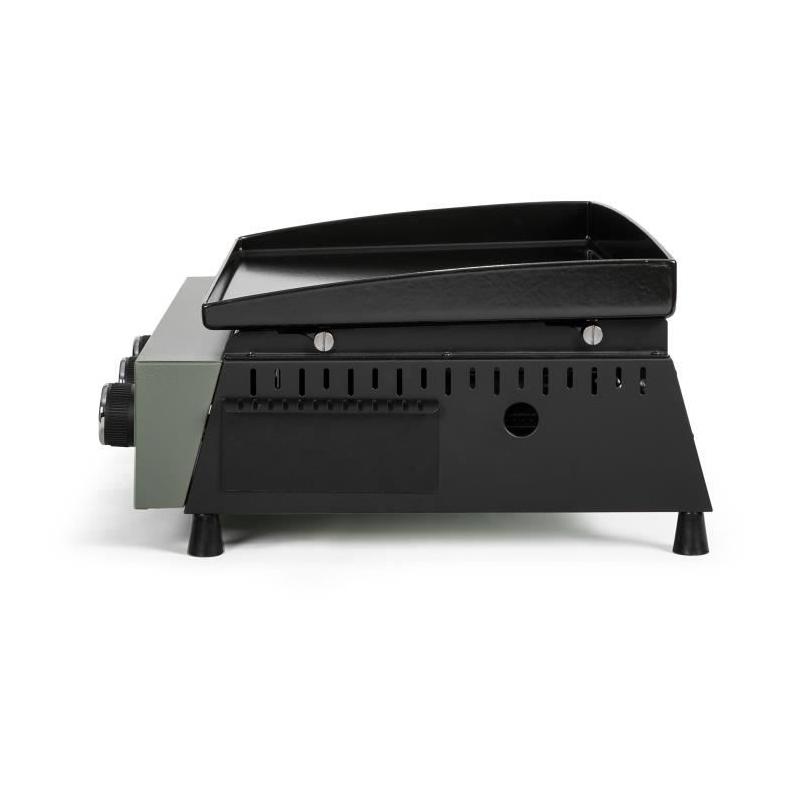 Plancha gaz LIVOO DOC324 3 brûleurs - Vert / Noir - Spécial BBQ