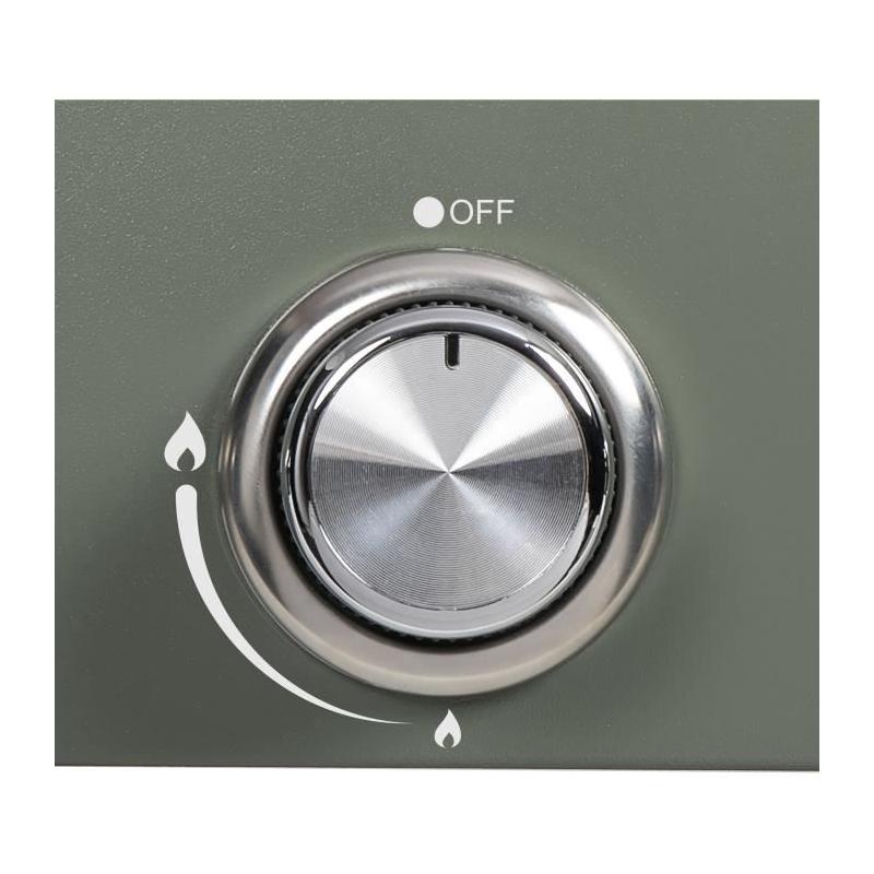 Plancha gaz LIVOO DOC325 - 4 brûleurs - Vert / Noir, idéale pour les barbecues
