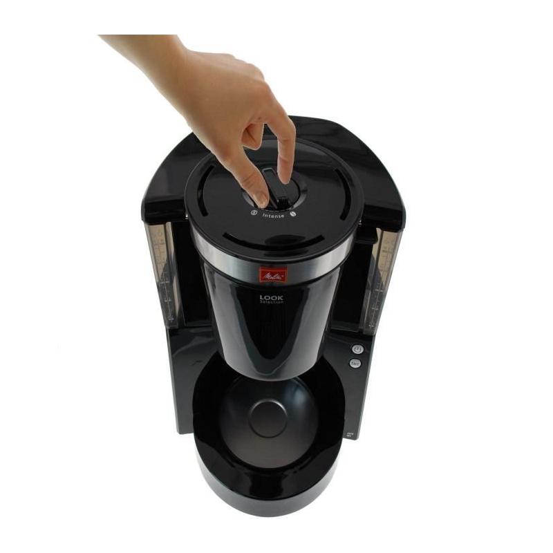 Cafetière filtre MELITTA Look IV Therm Selection 1011-12 Noir/Acier Brossé - 8 tasses