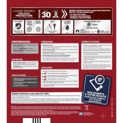 BONDEX Lasure 8 ans Indice 30 Chene Moyen Satin 5L