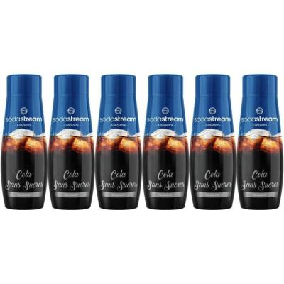 Concentrés SODASTREAM - Lot de 6 saveurs Cola sans sucres - Jusqu'à 54L - 440ml