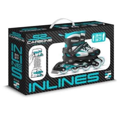 Roller en ligne ajustable Semi-soft - Taille 34-37 - SKIDS CONTROL CARBONE