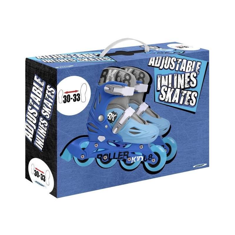 Roller en ligne ajustables pour enfant garçon 30-33 - Facile à transporter
