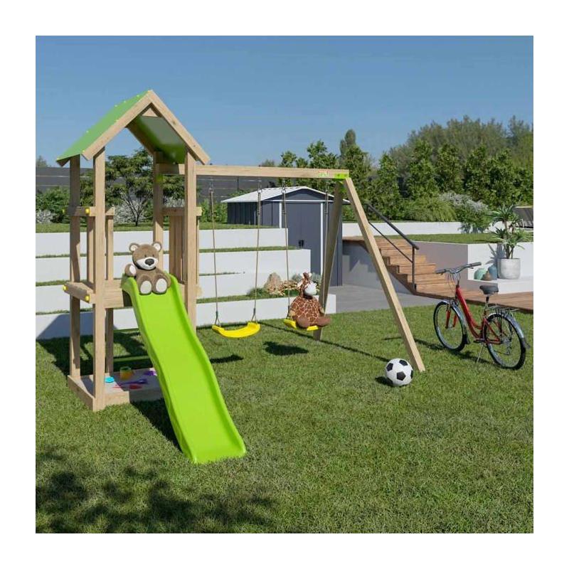 Aire de jeux bois EASY XPERIENCE TRIGANO - 6 enfants