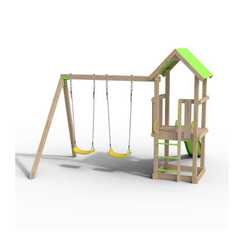 Aire de jeux bois EASY XPERIENCE TRIGANO - 6 enfants