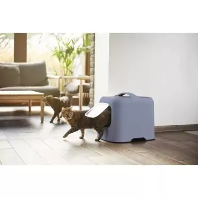 Bac à litière chat 51 x 39 x 40 cm - Bleu Horizon