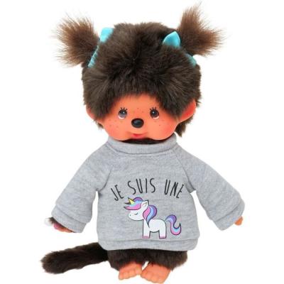 Peluche Monchhichi Licorne 20 cm - Douceur enchantée
