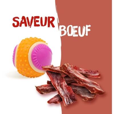 Découvrez AIMÉ 5 en 1 Boeuf : la Balle pour chien gourmande !