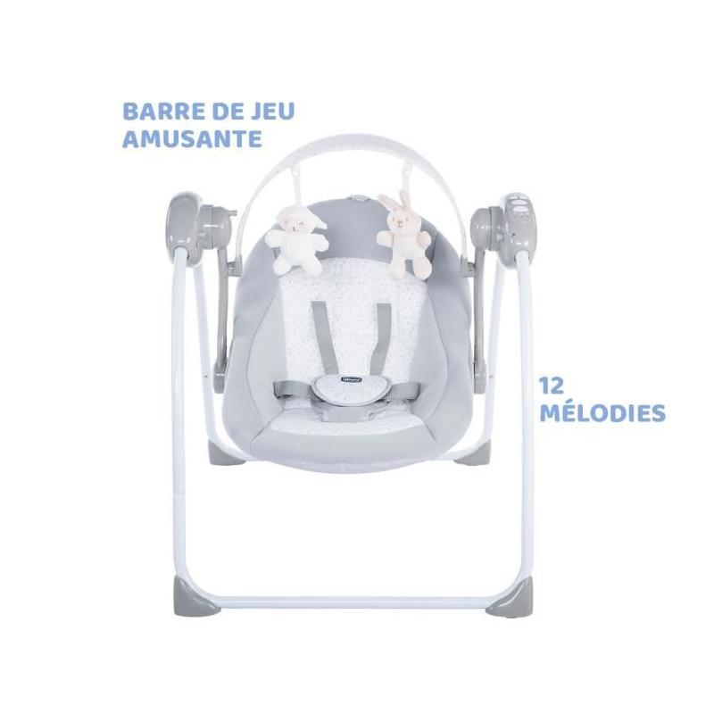 Balancelle Relax and Play CHICCO - Gris - Balancement automatique