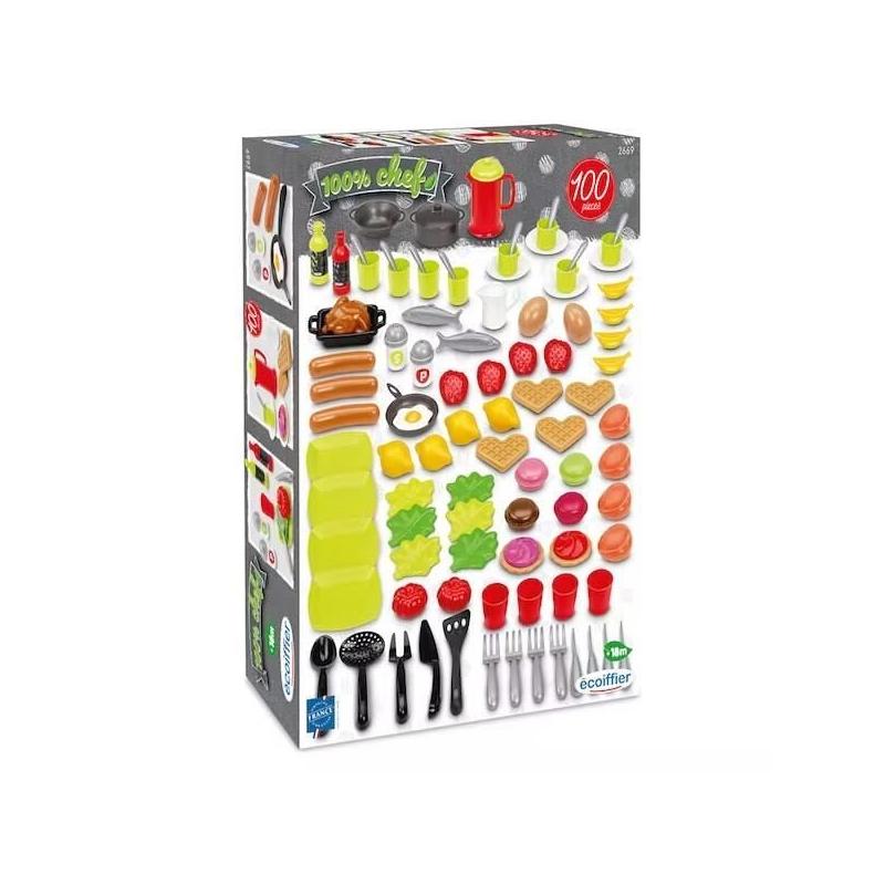 Boite dinette 100 pièces - ECOIFFIER - Collection 100% Chef - Pour les chefs en herbe