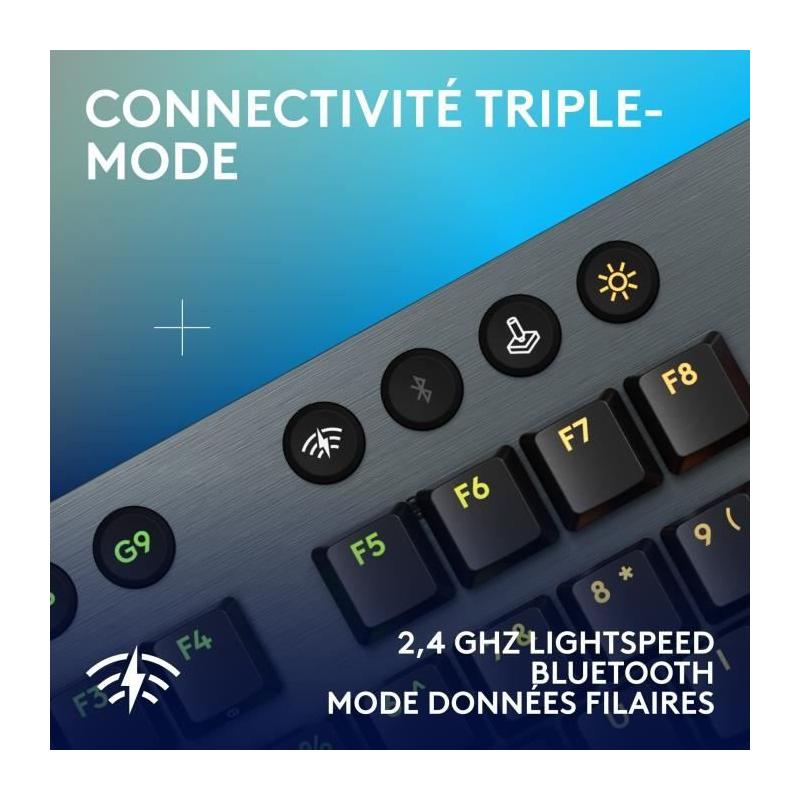 Clavier gamer sans fil Logitech G915 X - Switch tactile - Noir
